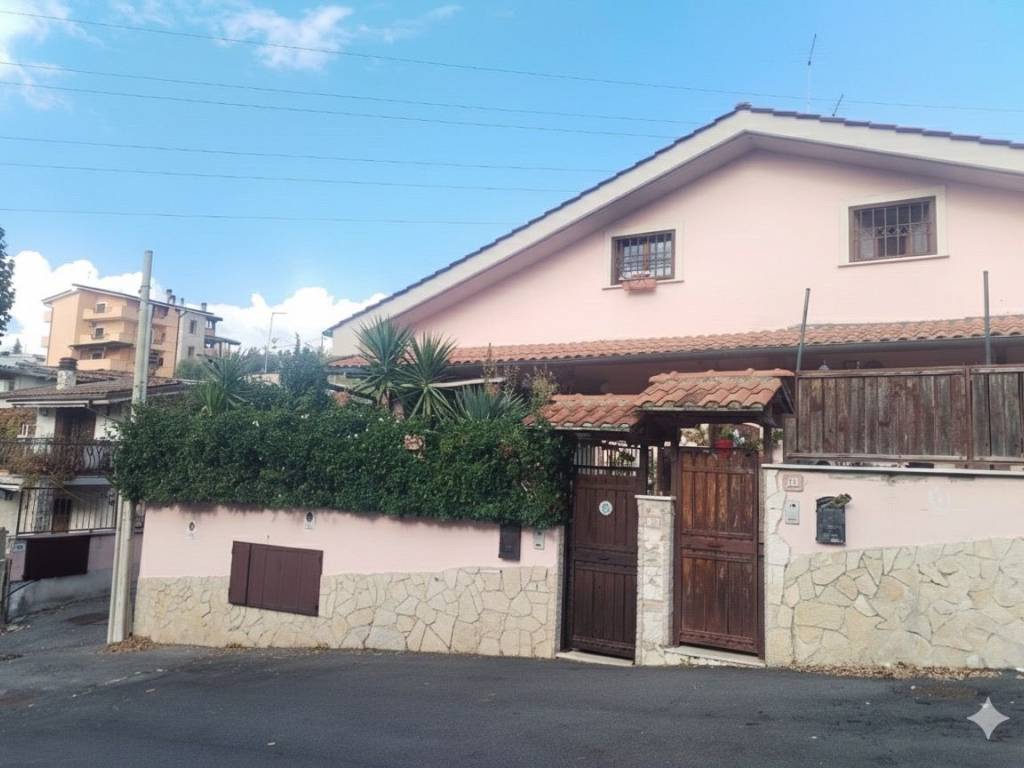 Facciata della villa bifamiliare a Pichini